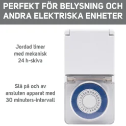 Luxorparts Timer för utomhusbruk 24 h