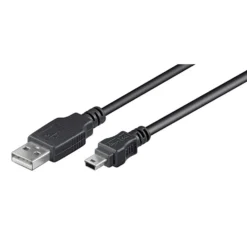 Luxorparts USB-A- till Mini USB-kabel Svart 0,15 m
