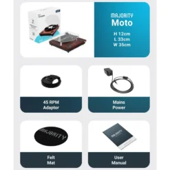 Majority Moto Skivspelare med bluetooth
