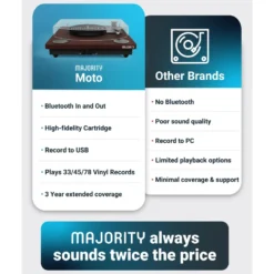 Majority Moto Skivspelare med bluetooth