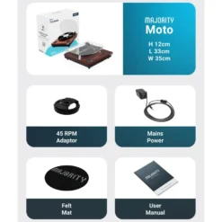Majority Moto Skivspelare med bluetooth