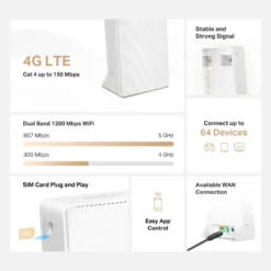 Mercusys MB130-4G AC1200 4G LTE Router