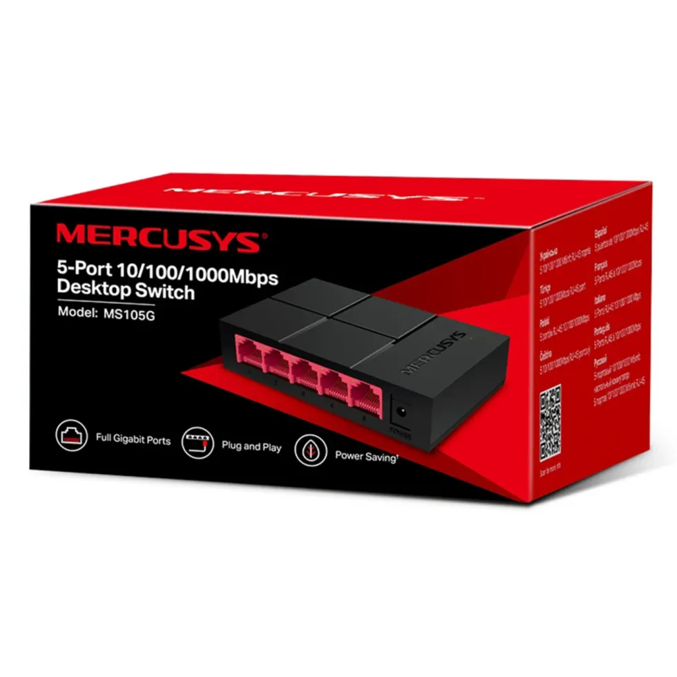 Mercusys MS105G 5-portars gigabitswitch