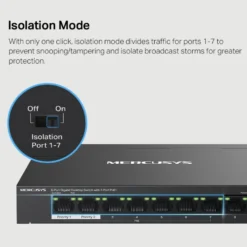 Mercusys MS108GP 8-portars gigabitswitch med POE+