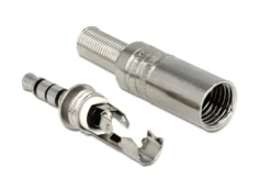 3,5 mm-kontakt i metall Hane 4-polig