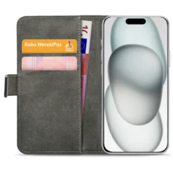 Mobilize Classic Gelly Wallet Book Case – Mobilskal för iPhone 15 Plus Svart