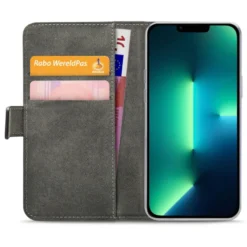 Mobilize Classic Gelly Wallet Book Case – Mobilskal för iPhone 13 Pro Max Svart