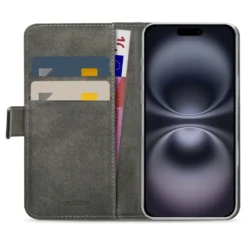 Mobilize Classic Gelly Wallet Book Case – Mobilskal för iPhone 16 Plus Svart