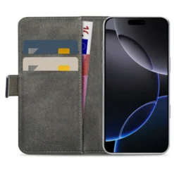 Mobilize Classic Gelly Wallet Book Case – Mobilskal för iPhone 16 Pro Max Svart