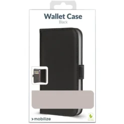 Mobilize Classic Gelly Wallet Book Case – Mobilskal för iPhone 15 Pro Svart