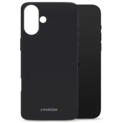 Mobilize Rubber Gelly Case – Mobilskal för iPhone 16 Plus Svart
