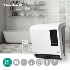 Nedis badrumsvärmare – 2000 W med fjärrkontroll