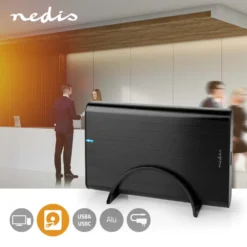 Nedis Hårddiskkabinett 3,5”/2,5” HDD & SSD USB-C 3.2 Gen 1