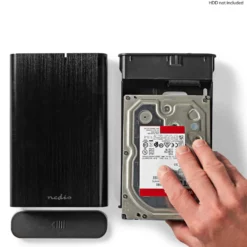 Nedis Hårddiskkabinett 3,5”/2,5” HDD & SSD USB-C 3.2 Gen 1
