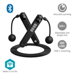 Nedis 2-i-1 Fitness Smart Hopprep med Bluetooth