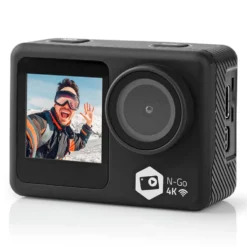 Nedis 4K-actionkamera med två skärmar