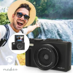 Nedis 5K-digitalkamera med vikbar skärm