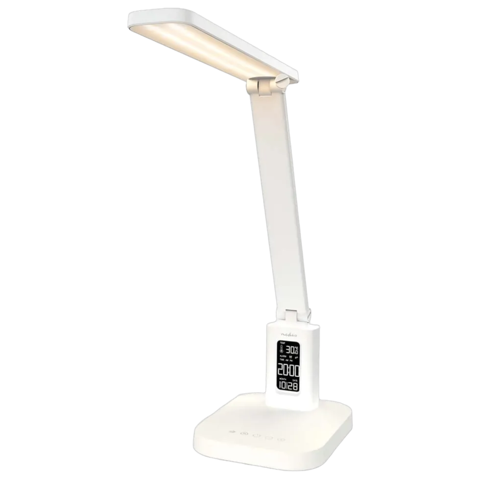 Nedis Laddbar LED-skrivbordslampa med display