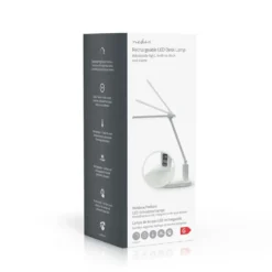Nedis Laddbar LED-skrivbordslampa med display