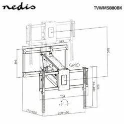 Nedis Motoriserat tv-väggfäste 37–75”