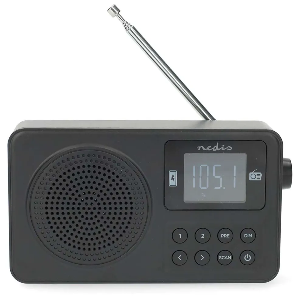 Nedis Portabel FM-radio med Bluetooth