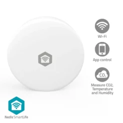 Nedis SmartLife luftkvalitetsmätare med CO₂-sensor och wifi