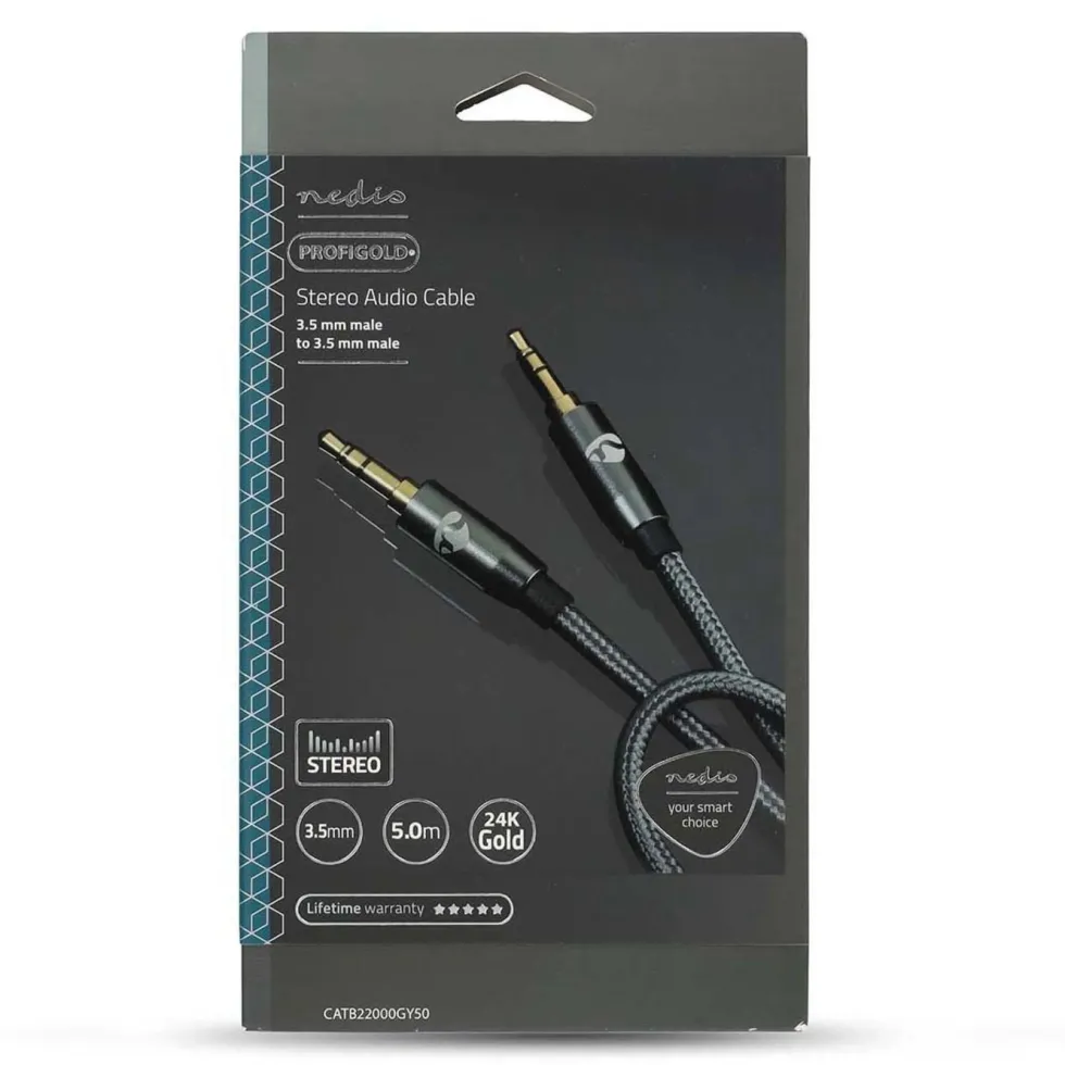 Nedis Stereoljudkabel 3,5 mm hane till hane 5 m