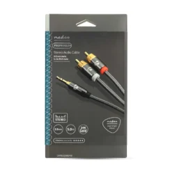Nedis Stereoljudkabel 3,5 mm till 2x RCA 5 m