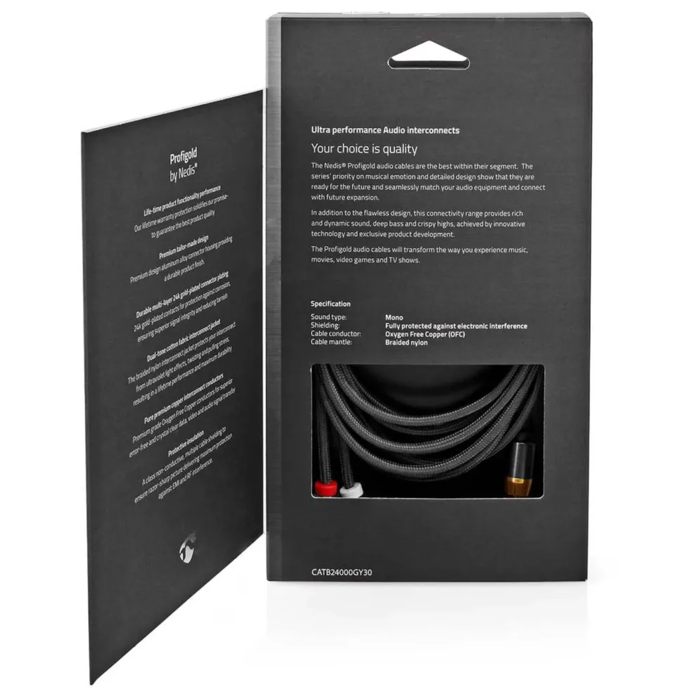 Nedis Subwooferkabel RCA till 2x RCA 3 m
