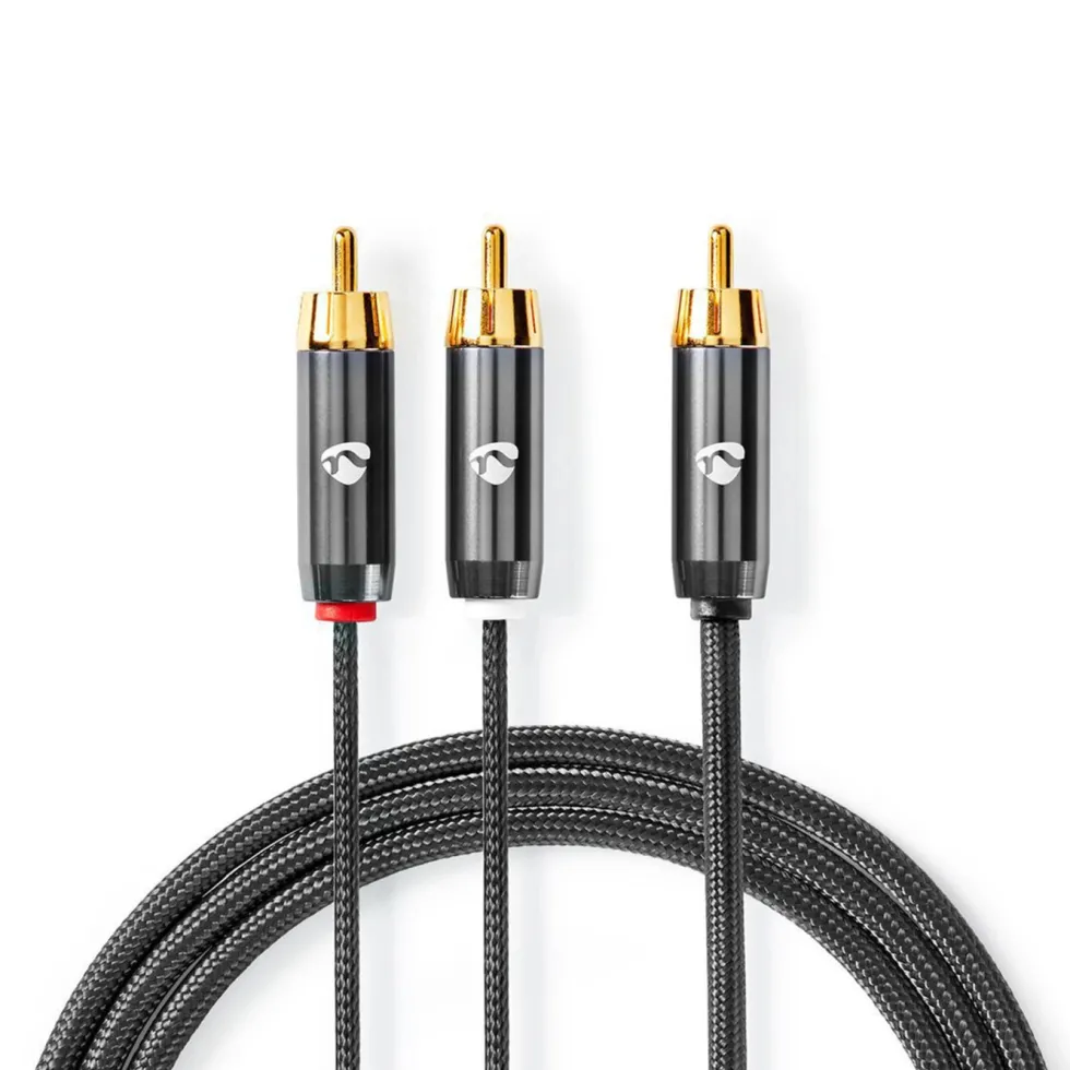 Nedis Subwooferkabel RCA till 2x RCA 3 m