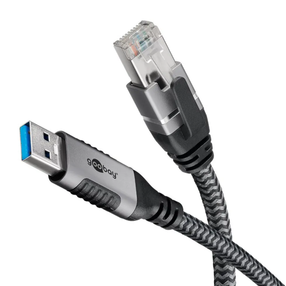 Nätverkskabel med USB-anslutning USB-A 2 m