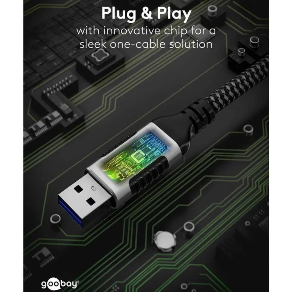 Nätverkskabel med USB-anslutning USB-A 2 m
