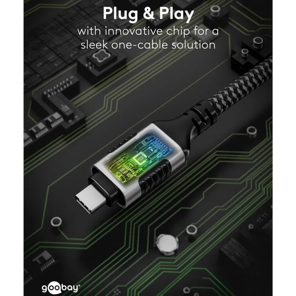 Nätverkskabel med USB-anslutning USB-C 1 m