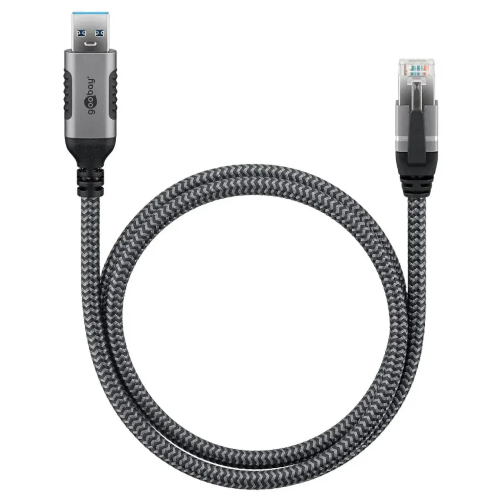 Nätverkskabel med USB-anslutning USB-A 1 m