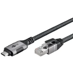 Nätverkskabel med USB-anslutning USB-C 2 m