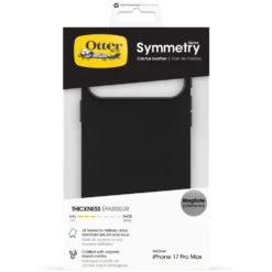 Otterbox Symmetry Cactus Leather Magsafe för iPhone 17 Pro Max Svart