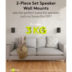 2-pack Högtalarfäste för Sonos Era 100 Svart