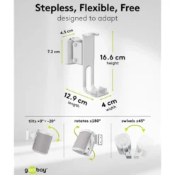 2-pack Högtalarfäste för Sonos One och One SL Vit