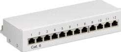 Patchpanel 12 portar Cat. 6