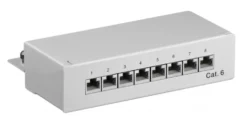 Patchpanel 8 portar Cat. 6