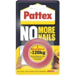 Pattex No more nails Dubbelhäftande tejp 1,5 m