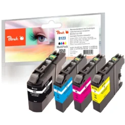 Peach LC123 Bläckpatron 4-pack