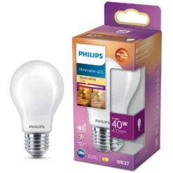 Philips Dimbar LED-lampa E27 470 lm