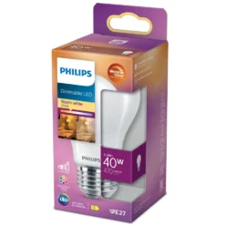Philips Dimbar LED-lampa E27 470 lm
