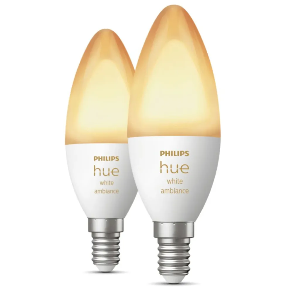 Philips Hue Ambiance Smart LED-lampa E14 470 lm 2-pack