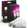 Philips Hue Color Ambiance Smart LED-lampa E27 1100 lm 2-pack