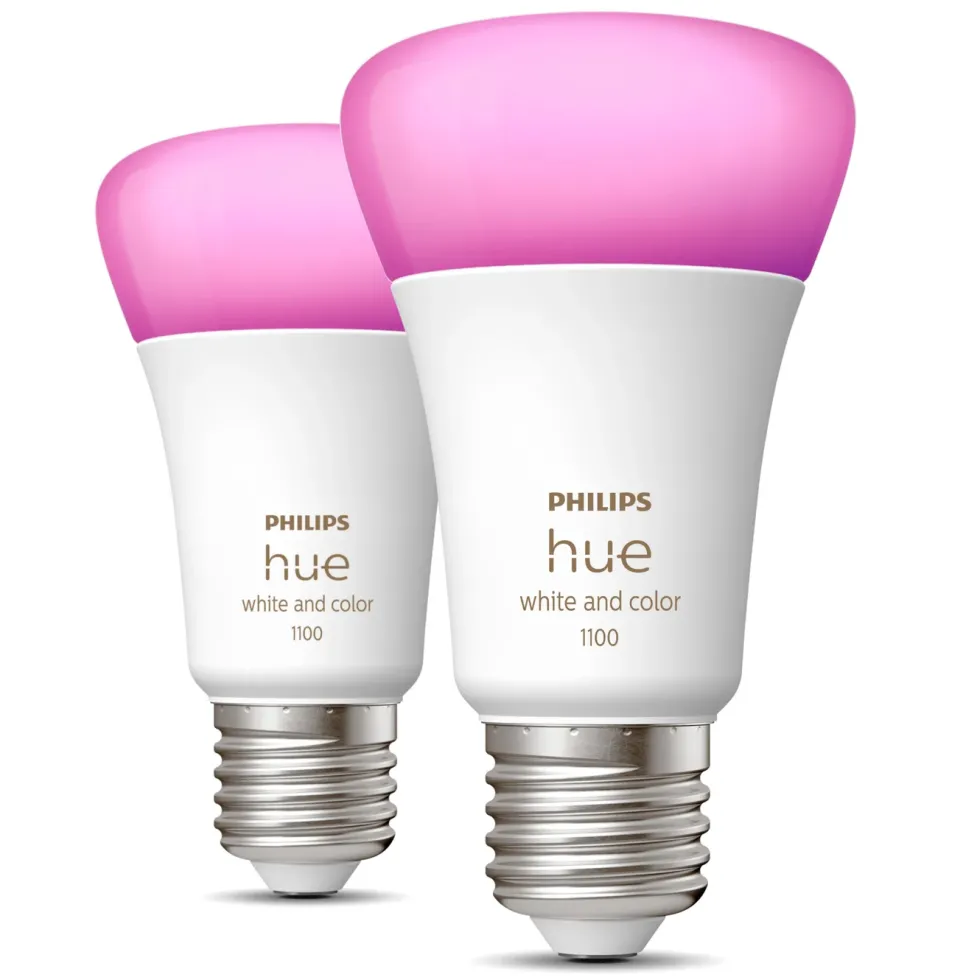 Philips Hue Color Ambiance Smart LED-lampa E27 1100 lm 2-pack