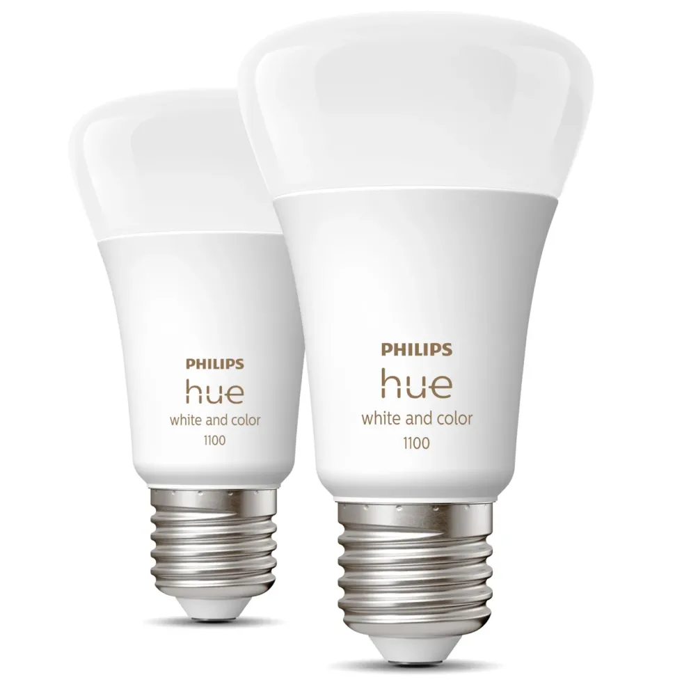 Philips Hue Color Ambiance Smart LED-lampa E27 1100 lm 2-pack