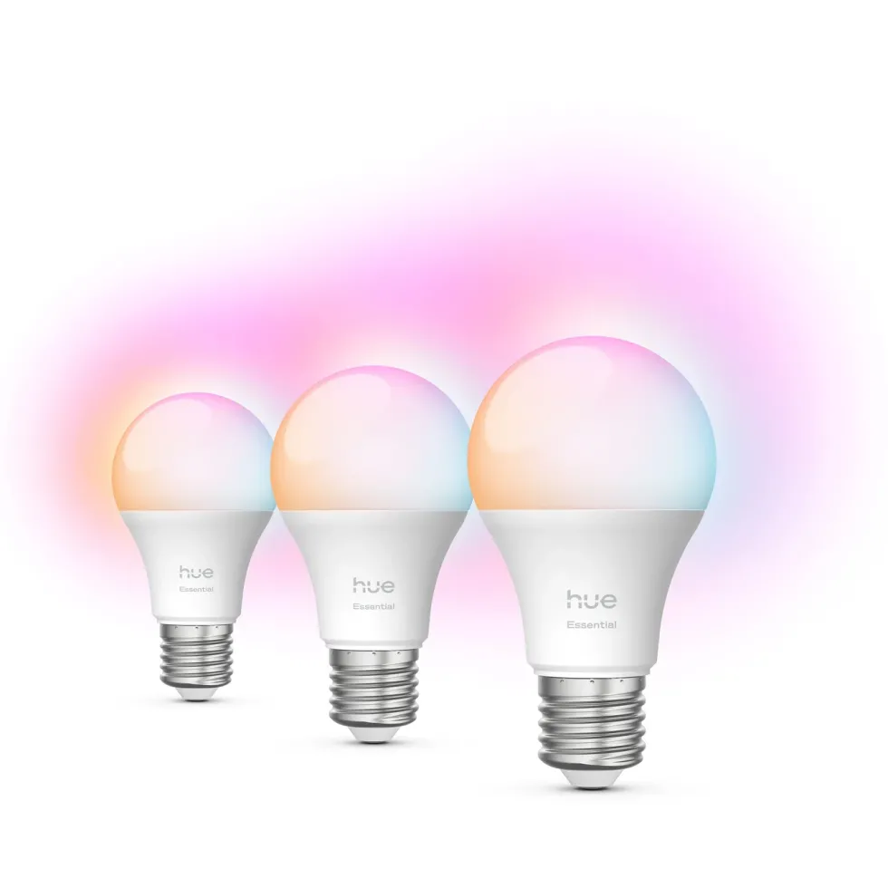 Philips Hue Essential Smart LED-lampa E27 806 lm 3-pack
