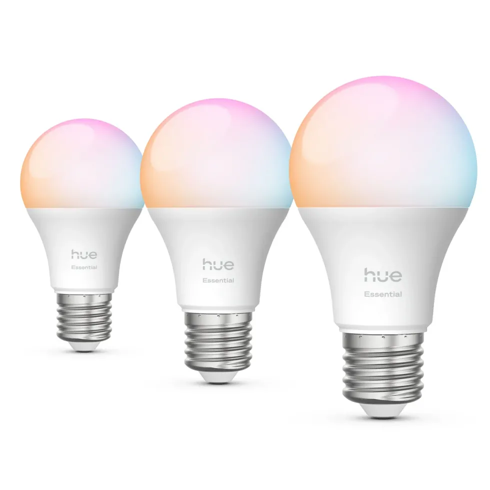 Philips Hue Essential Smart LED-lampa E27 806 lm 3-pack